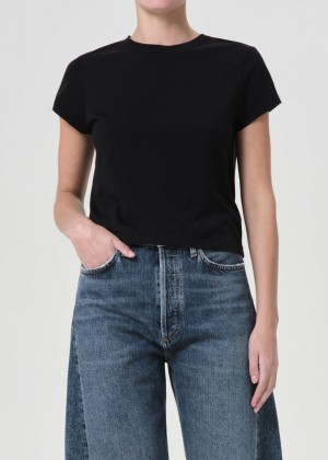 Agolde Adine Shrunken Tee Black | 509624-ERW