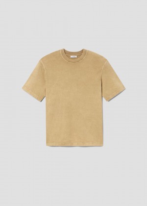 Agolde Asha Mock Neck Tee Brown | 314780-JNH