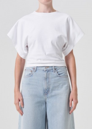 Agolde Britt Tee White | 132079-DPN