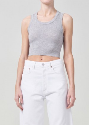 Agolde Cropped Poppy Tank Grey | 581206-ROQ