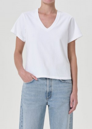 Agolde Jones T-Shirt White | 834170-GMP