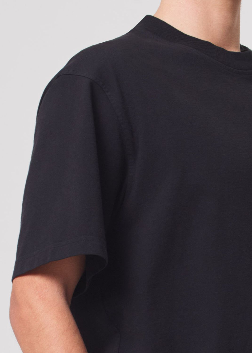 Agolde Asha Mock Neck Tee Black | 270419-RHA