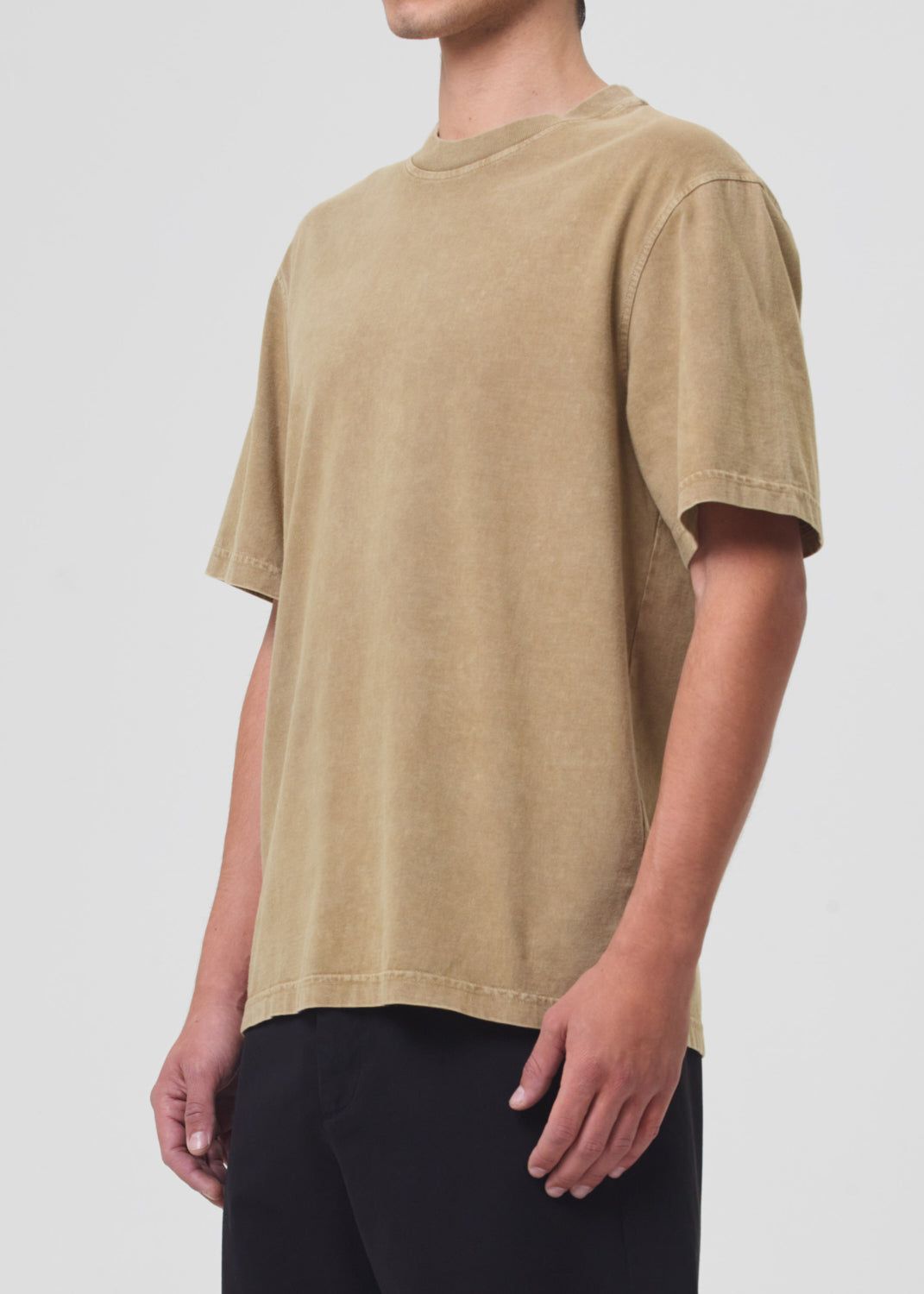 Agolde Asha Mock Neck Tee Brown | 314780-JNH