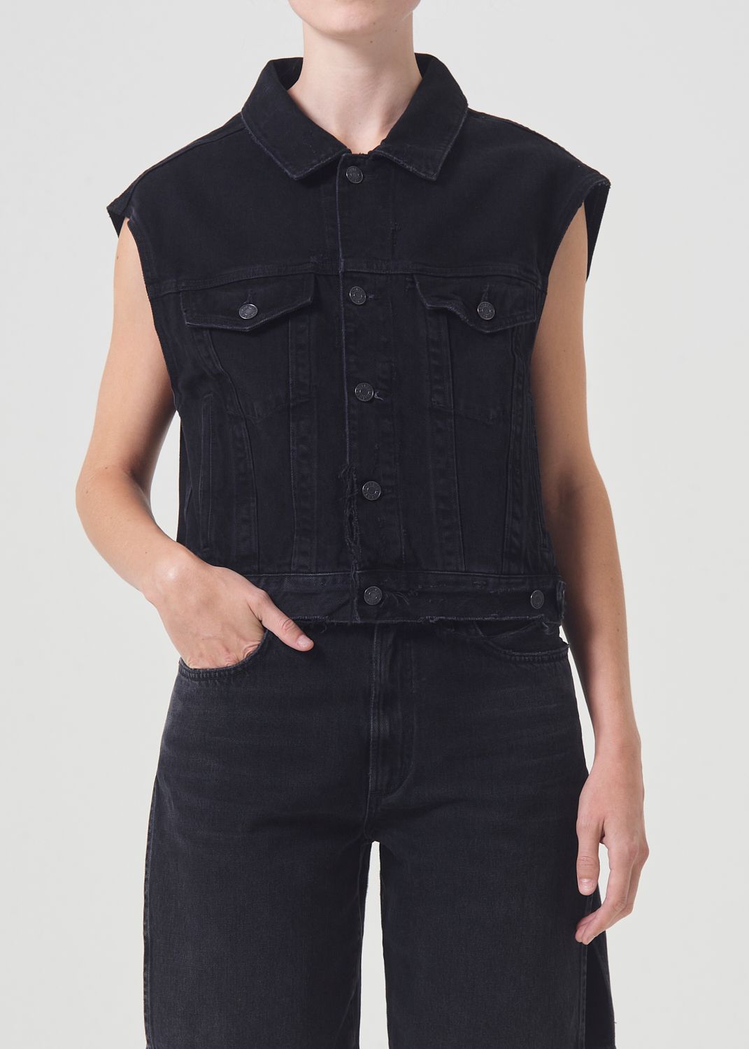 Agolde Charli Vest Jagged | 618297-VTP