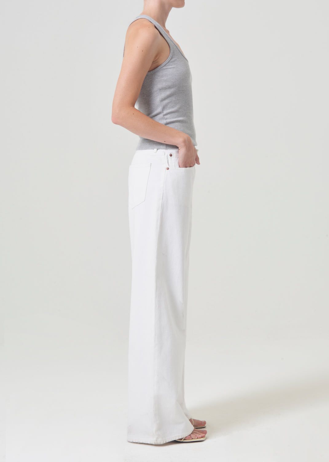 Agolde Clara Low Rise Baggy Flare Milkshake | 234178-WDI