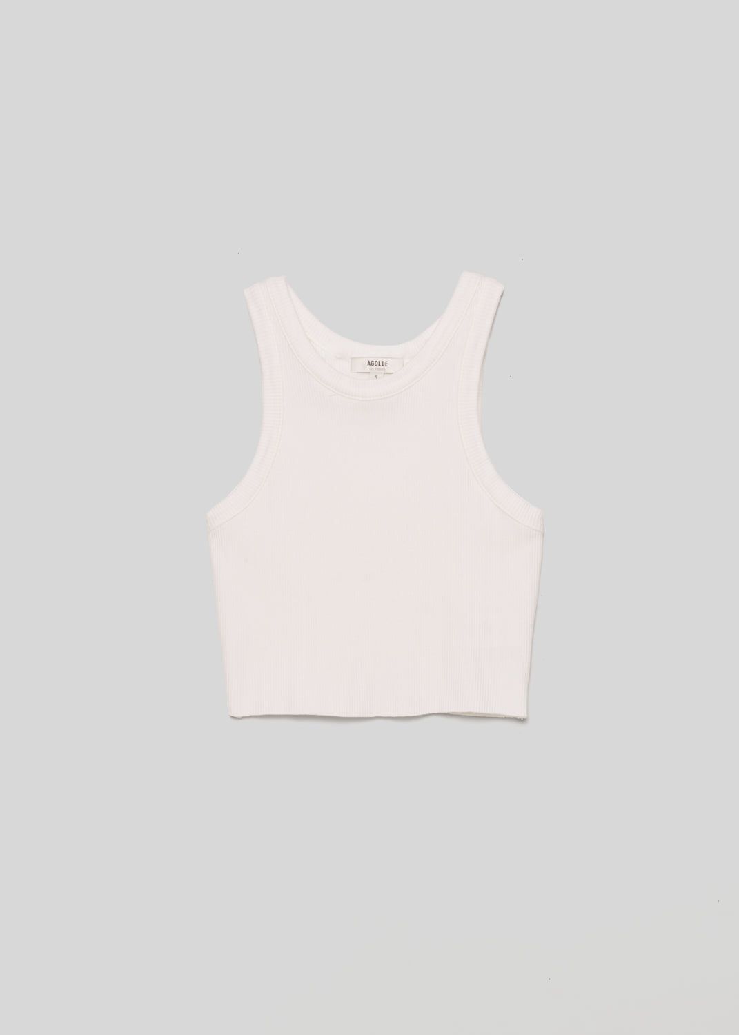 Agolde Cropped Bailey Tank White | 052374-RXL