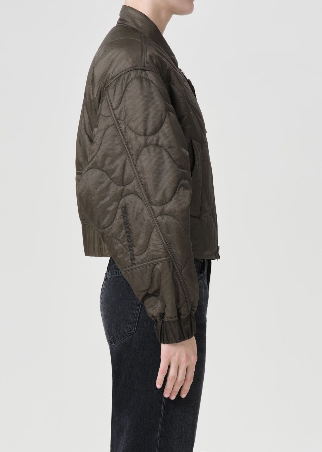 Agolde Iona Quilted Jacket Olive | 158637-HWR