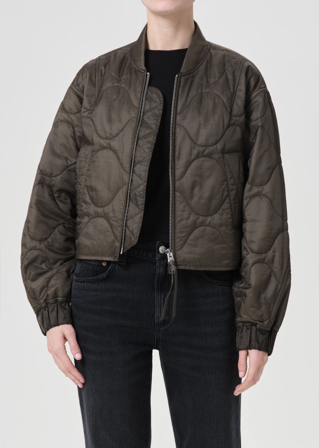 Agolde Iona Quilted Jacket Olive | 158637-HWR