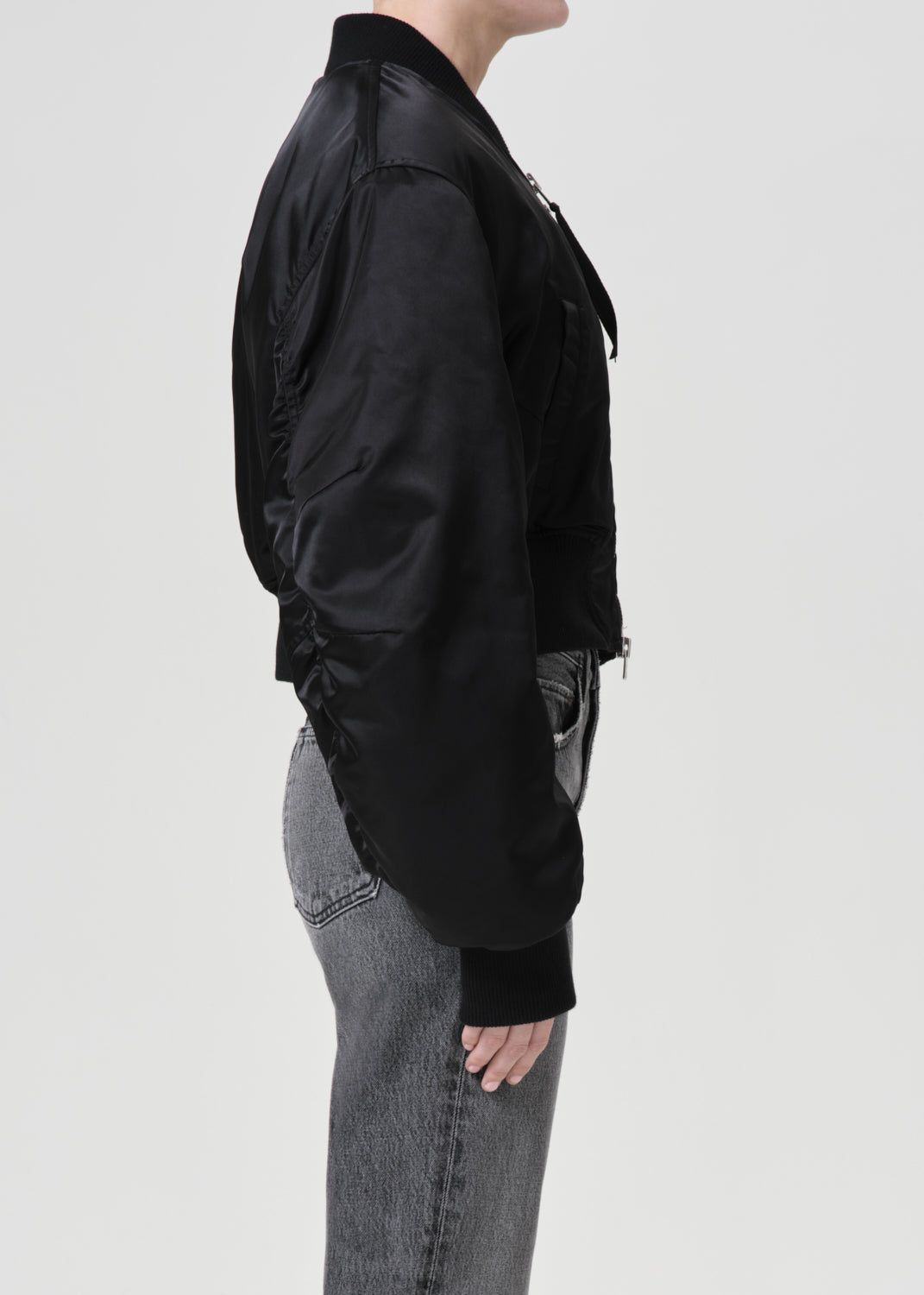 Agolde Jett Bomber Jacket Black | 012576-IUB