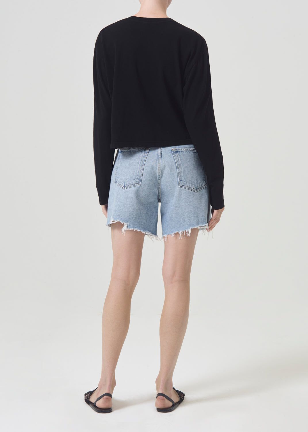 Agolde Mason Crop Tee Black | 096785-ELT