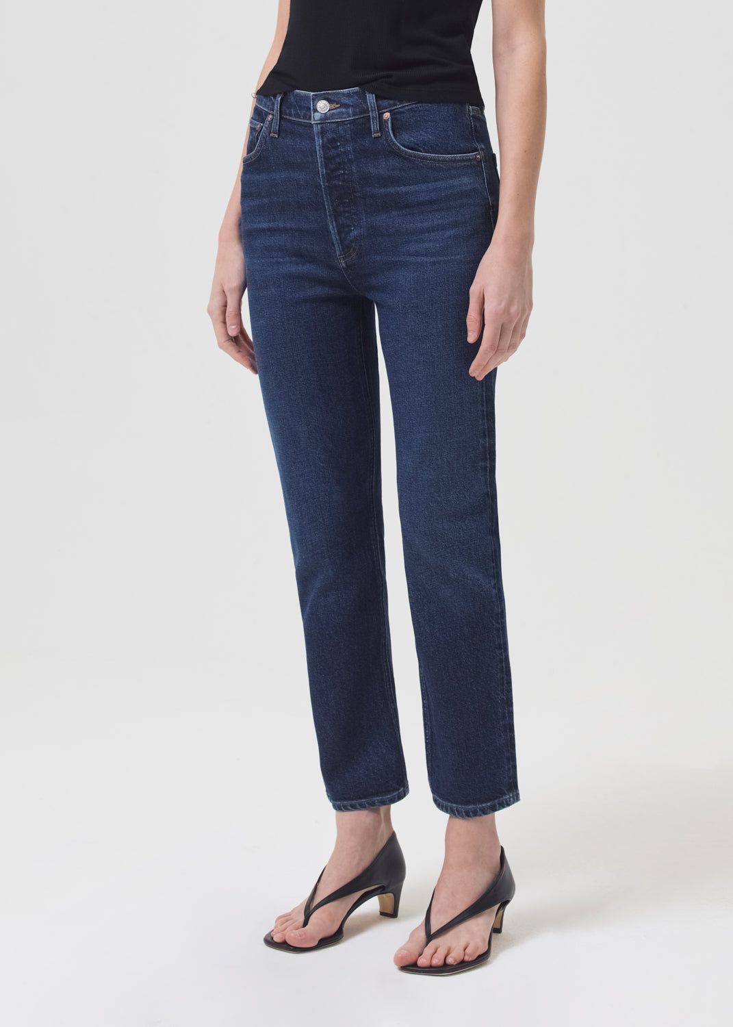 Agolde Riley High Rise Straight Crop Stretch Divided | 532619-FBY