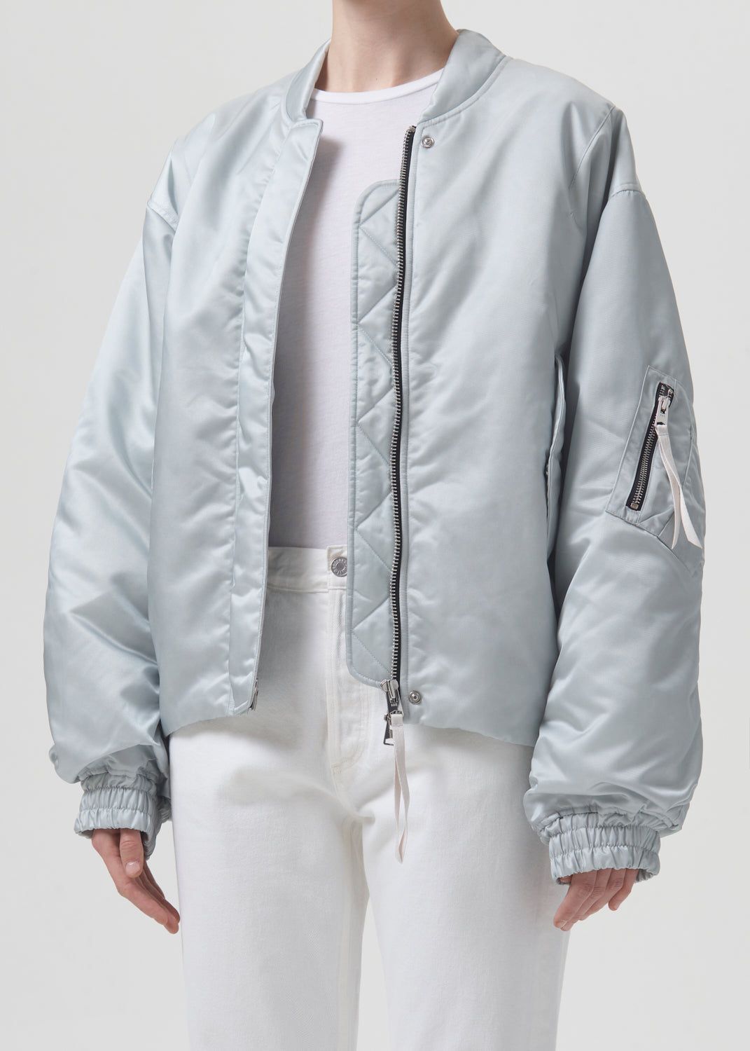 Agolde Shoreditch Ski Club Nisa Bomber Jacket Oyster | 216750-IJC