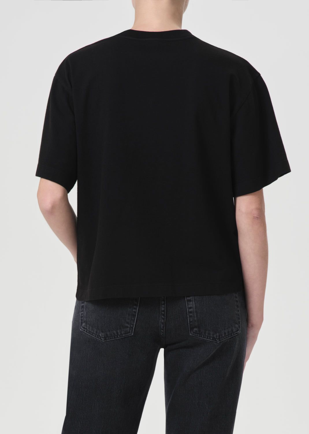 Agolde Sulma Drop Shoulder Tee Black | 580263-NAM