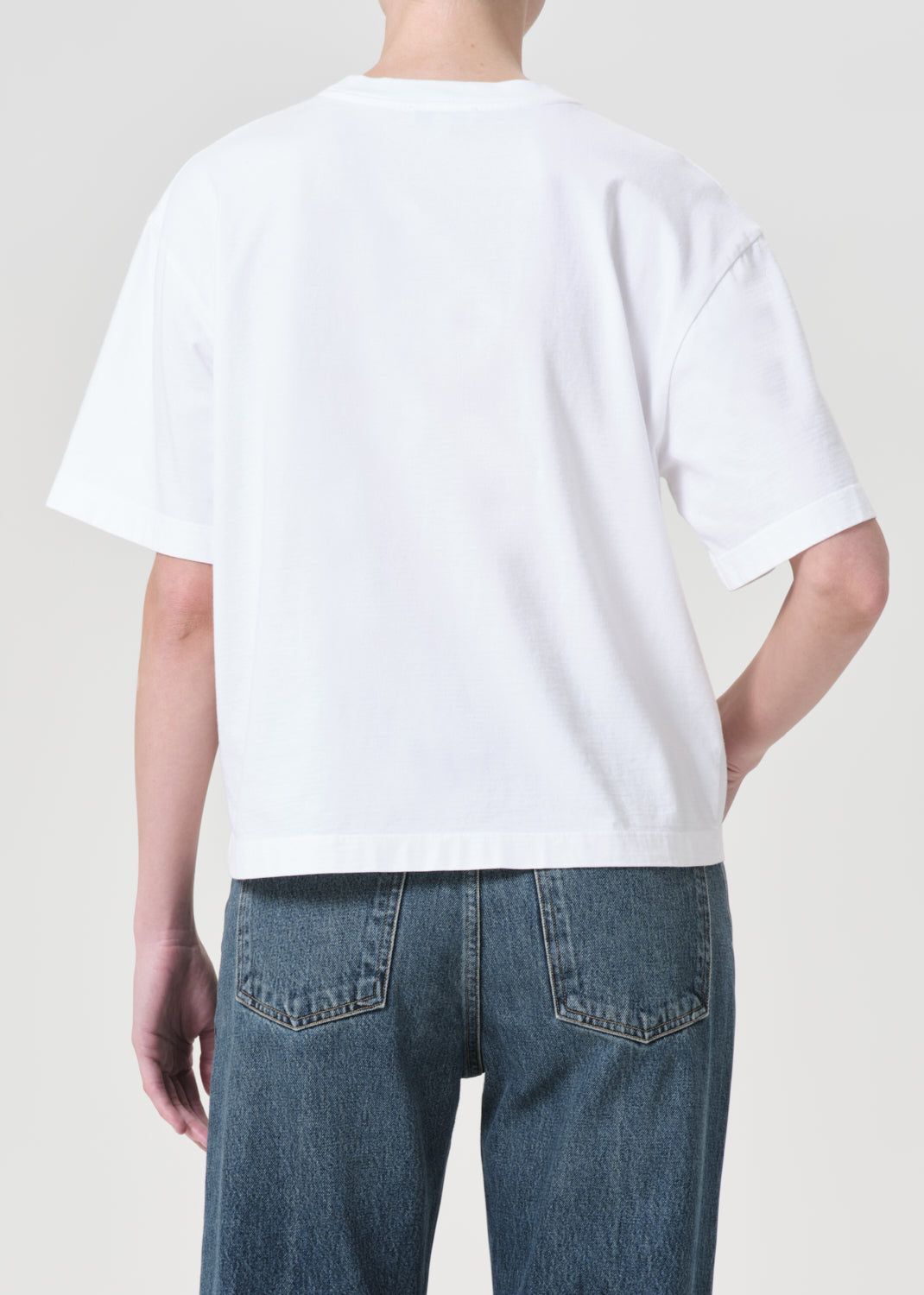 Agolde Sulma Drop Shoulder Tee White | 369487-MCN